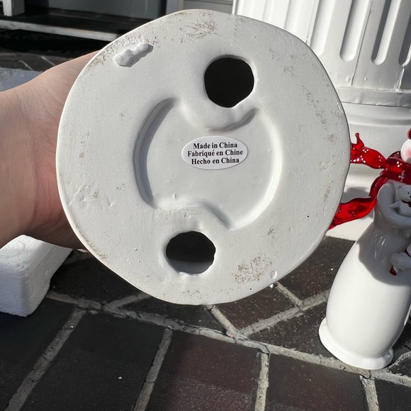 Set of 3 Ceramic Snowman Family Figurines Christmas Holiday Decor - Picture 17 of 17